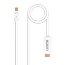 Cable conversor Mini DP a HDMI, Mini DP/M - HDMI/M, Blanco, 2.0 M