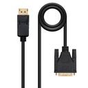 Cable conversor DISPLAYPORT a DVI, DP/M - DVI/M, Negro, 2.0 M