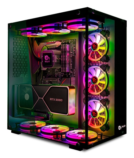 [CAJA ATX GAMING CRONOS RGB CRISTAL TEMPLADO USB 3.0] Cronos Escritorio Negro