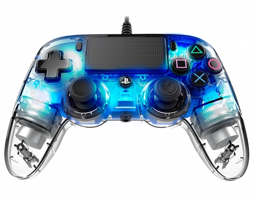 [PS4OFCPADCLBLUE] PS4OFCPADCLBLUE mando y volante Azul, Transparente USB Gamepad Analógico/Digital PC, PlayStation 4