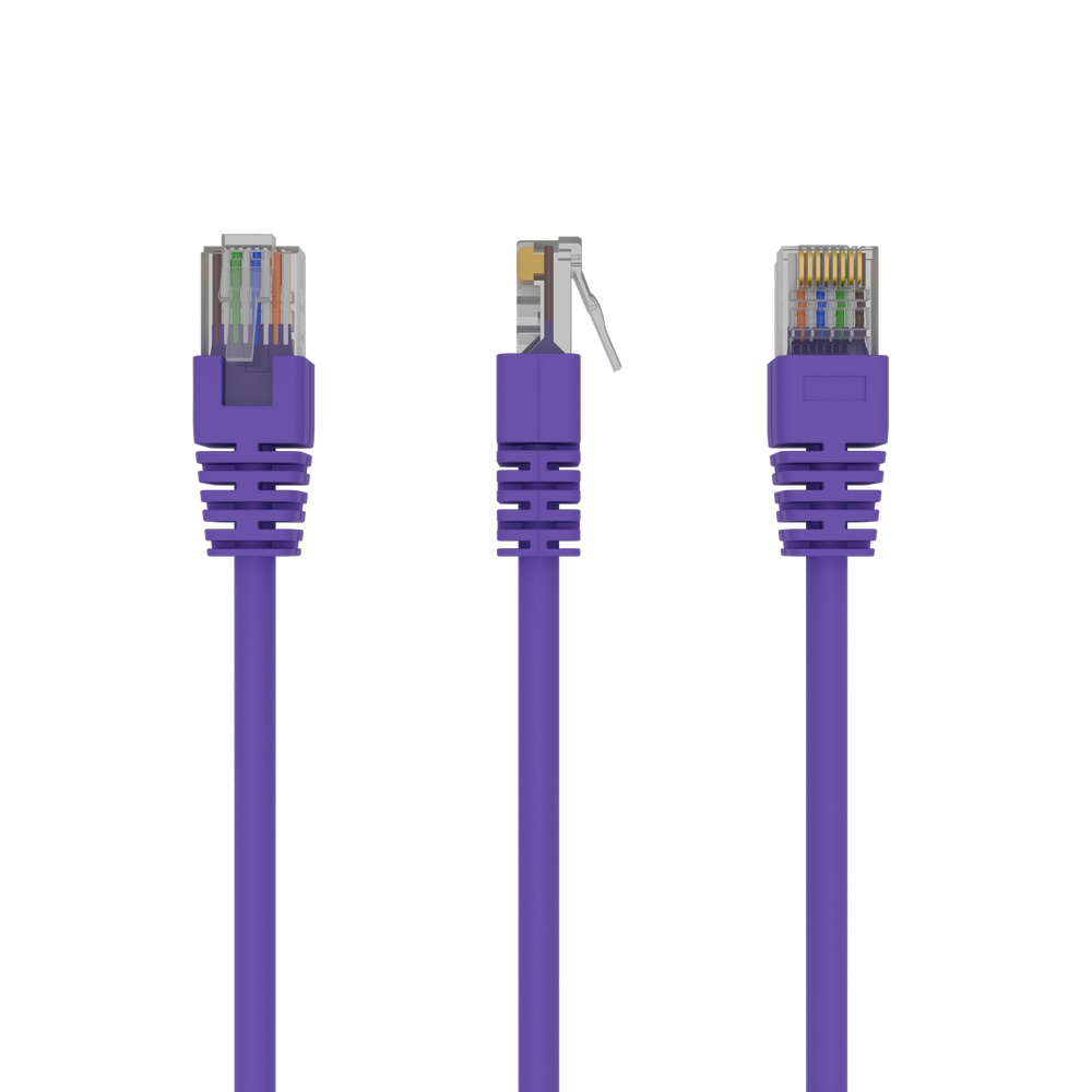 RJ45/RJ45 Cat5e 1m cable de red Púrpura U/UTP (UTP)