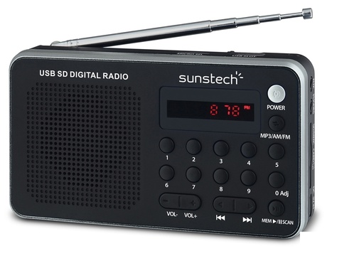 [RPDS32SL] Portable digital AM/FM radio silver Portátil Analógica Negro, Plata