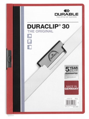 [220003] Duraclip 30 archivador PVC Rojo, Transparente