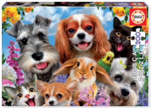 SELFIE DE MASCOTAS PUZZLE 200 PIEZAS