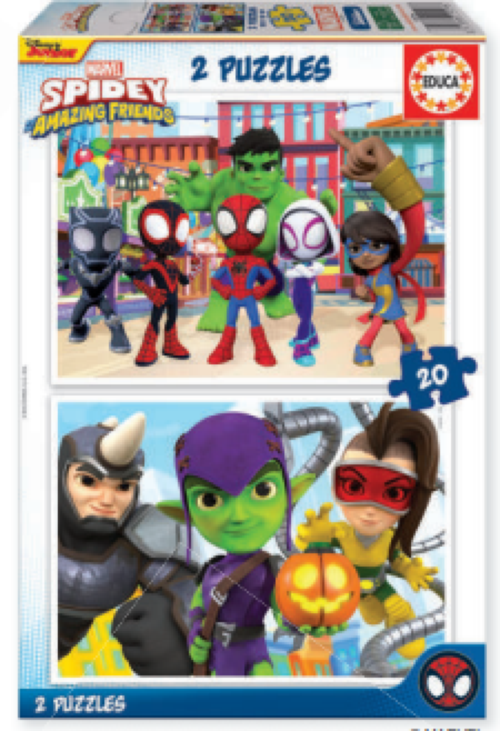 SPIDEY &amp;HIS AMAZING FRIENDS PUZZLE 2X20 PIEZAS