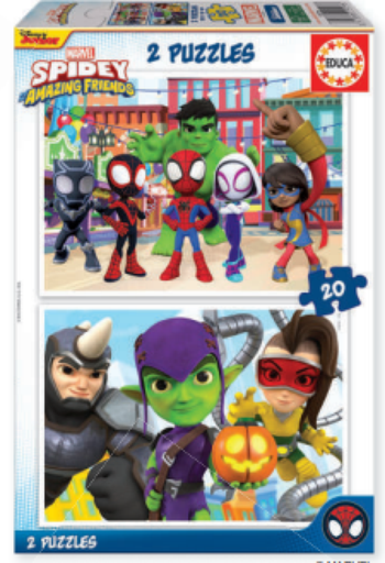 SPIDEY &amp;HIS AMAZING FRIENDS PUZZLE 2X20 PIEZAS