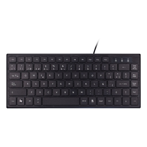 [50542] KB 302 Mini teclado Oficina USB QWERTY Negro