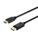 CABLE CONVERSOR DISPLAYPORT A HDMI, DP/M-HDMI/M, NEGRO, 2.0M