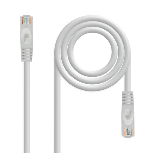 [10.20.1801] Cable de red latiguillo RJ45 LSZH Cat.6A UTP AWG24, Gris, 1.0 m