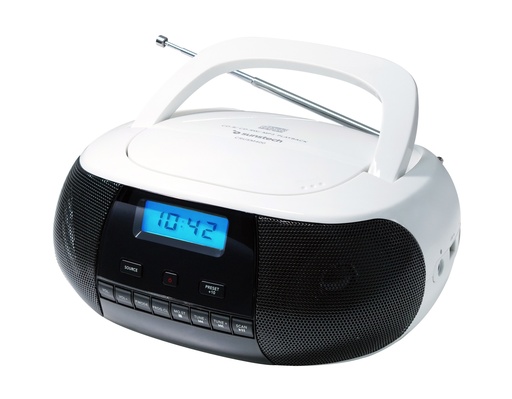 [CRUSM400WT] CRUSM400 Digital 2 W FM, PLL Negro, Blanco Reproducción MP3
