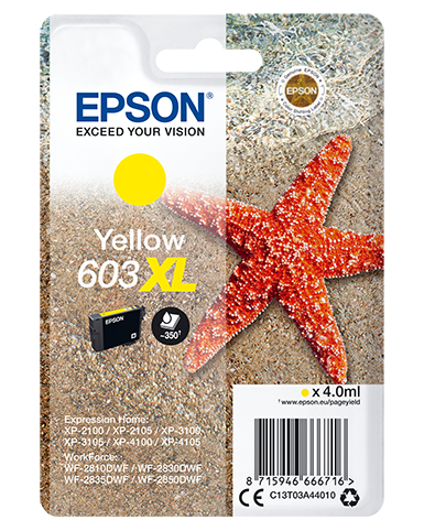 Singlepack Yellow 603XL Ink