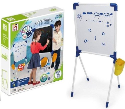 PIZARRA JUNIOR REVERSIBLE 37X32X85CM INCLUYE 12 PIEZAS