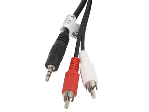 [CA-MJRC-10CC-0050-BK] CA-MJRC-10CC-0050-BK cable de audio 5 m 3,5mm 2 x RCA Negro