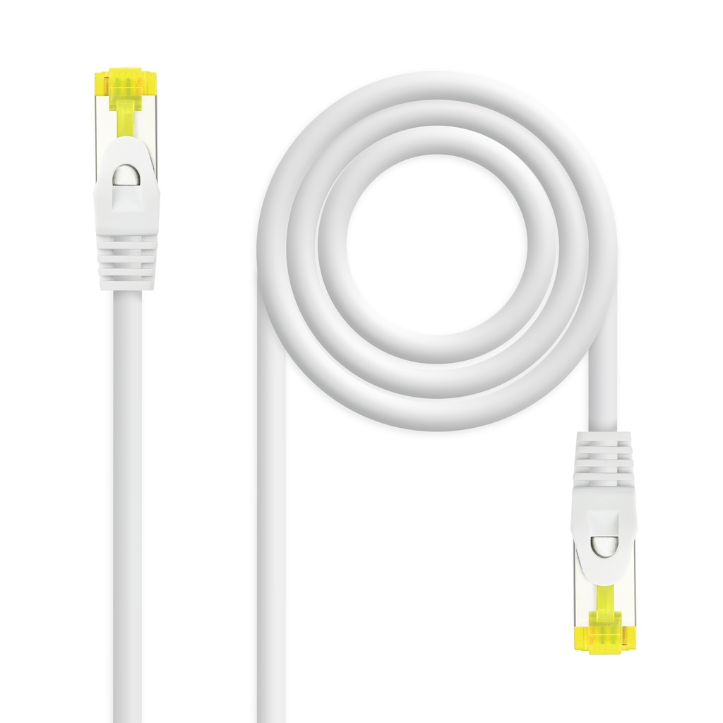 Cable de red latiguillo RJ45 LSZH Cat.6A SFTP AWG26, Blanco, 3.0 m