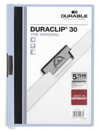[220006] Duraclip 30 archivador PVC Azul claro, Transparente