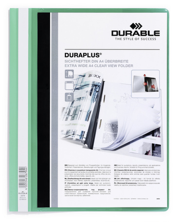 [257905] DURAPLUS archivador Verde, Transparente