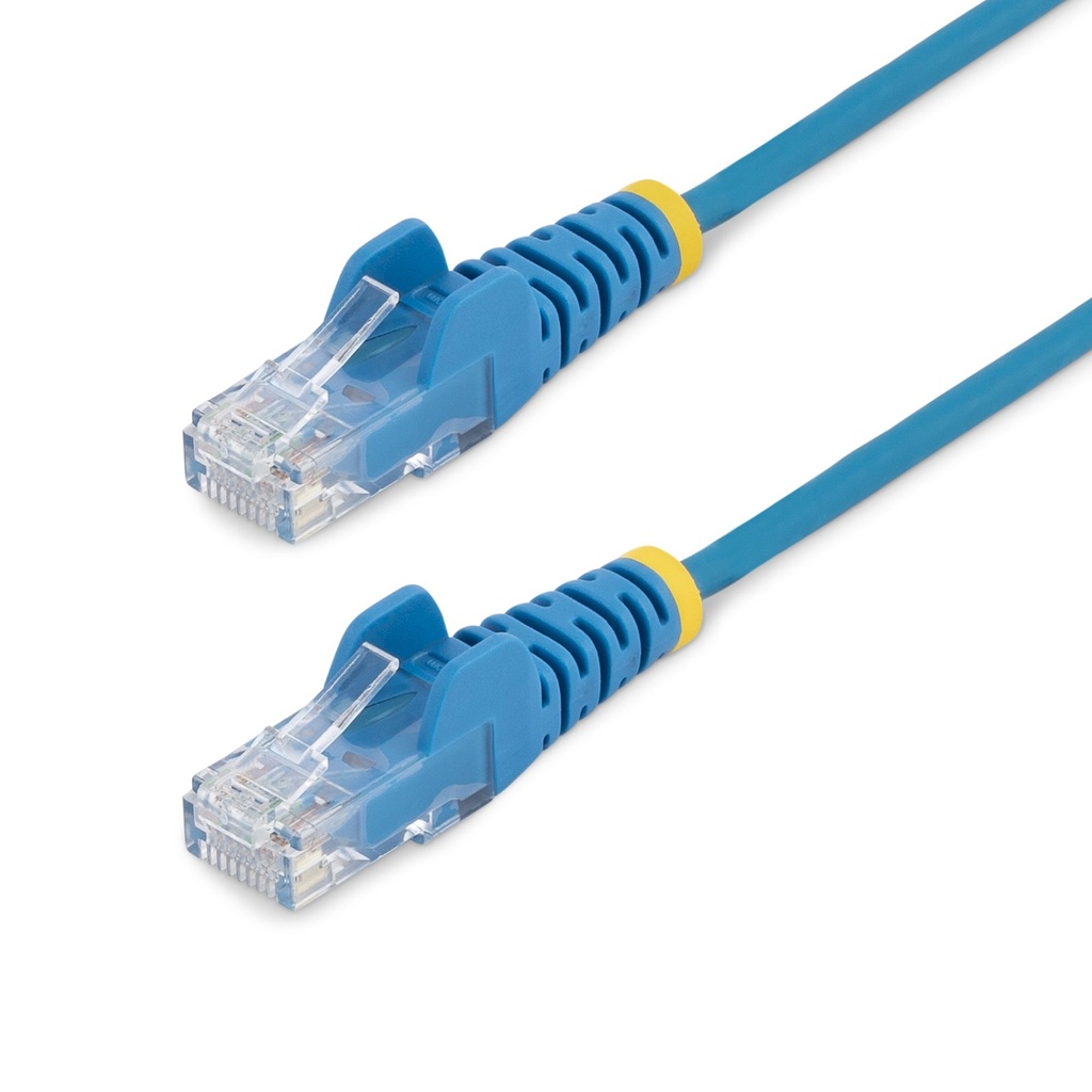 Cable Cat6 de 2,5m - Delgado - con Conectores RJ45 sin Enganches - Azul