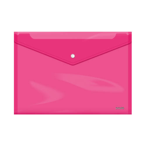 [91477] SOBRES POLIPROPILENO BROCHE ROSA FOLIO APAISADO 360X255 DOHE 91477