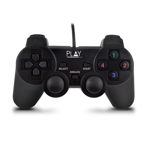 [PL3330] Play Negro USB 2.0 Gamepad Analógico/Digital PC