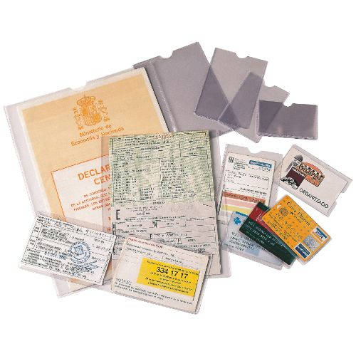 [46010] CAJA 100 FUNDAS PORTACARNETS EN PVC FORMATO (171X221 MM.) TRANSPARENTE ESSELTE 46010