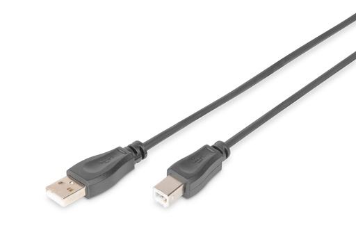 [AK-300105-005-S] Cable de conexión USB-A - USB-B, 0,5 m