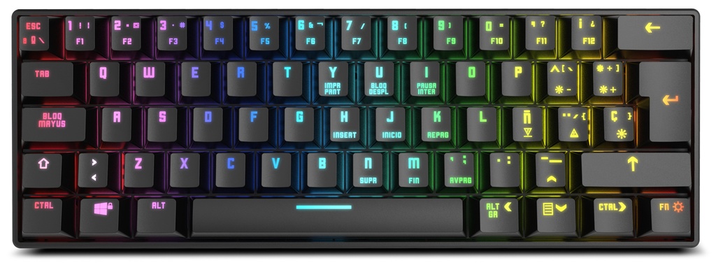 Kluster teclado Juego USB + Bluetooth Negro