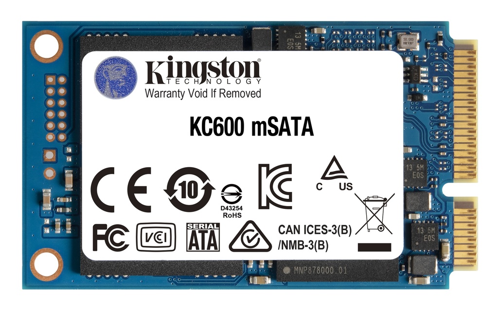 Disco SSD KC600 SATA3 mSATA de 256 G