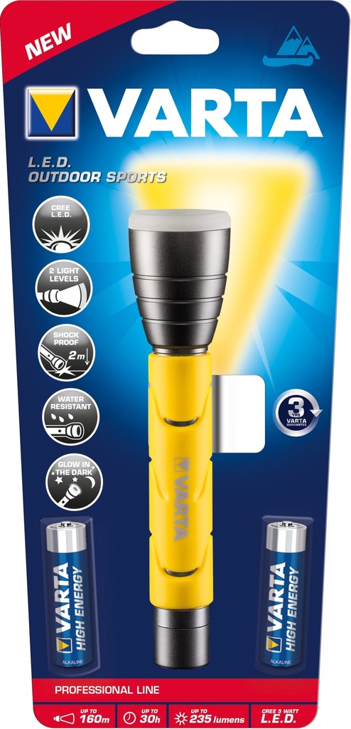 [18628 101 421] 18628101421 Negro, Amarillo Linterna de mano LED