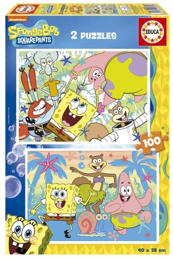 BOB ESPONJA PUZZLE 2X100 PIEZAS
