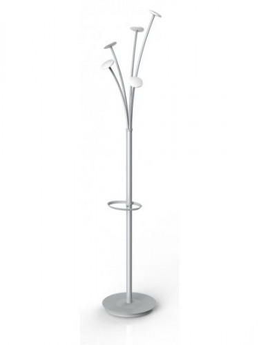 [ALPMFEST BC] PERCHERO DE PIE CON 5 GANCHOS GRANDES Y SOPORTE PARA PARAGUAS 355X1870 MM BLANCO ALBA ALPMFEST BC