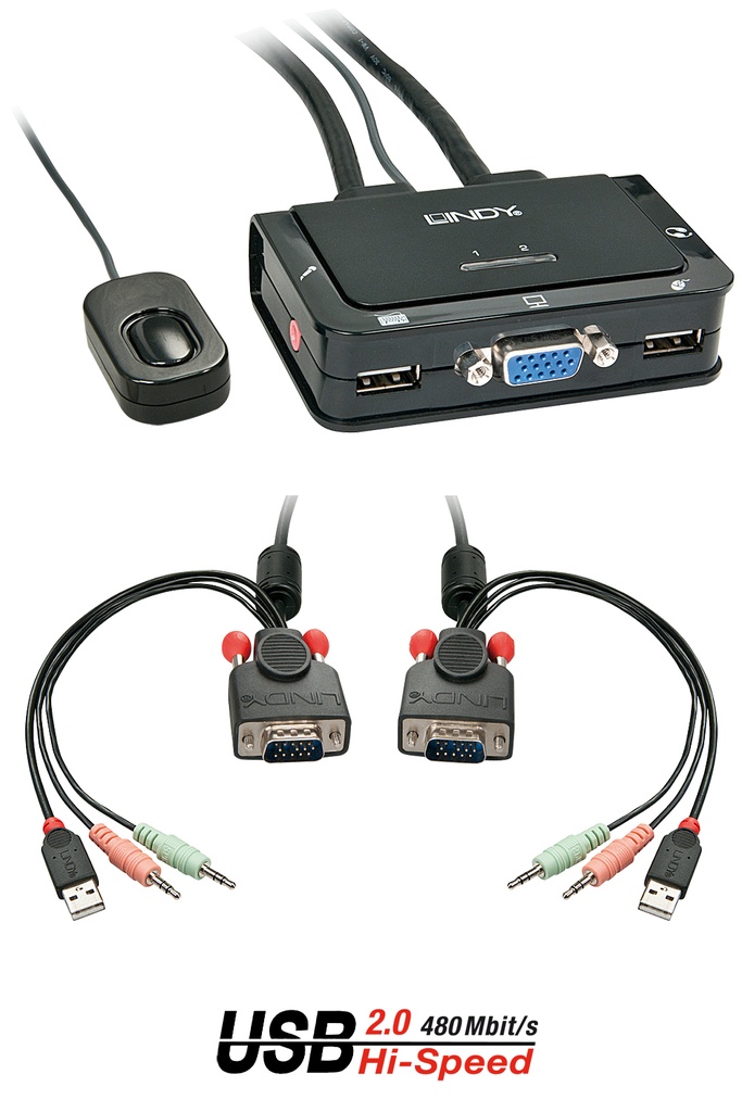 42342 interruptor KVM Negro