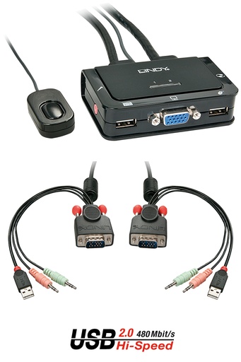 [42342] 42342 interruptor KVM Negro