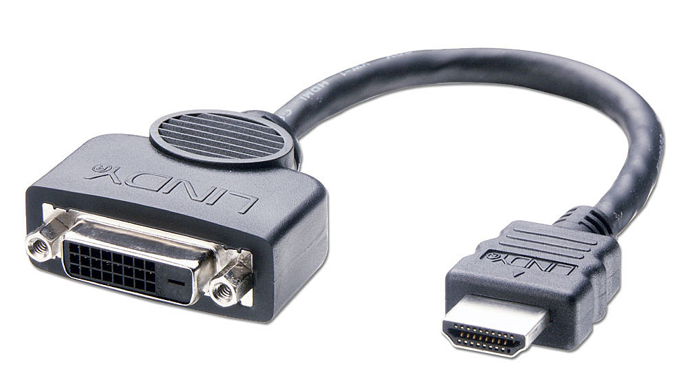 41227 adaptador de cable de vídeo 0,2 m DVI-D HDMI Negro