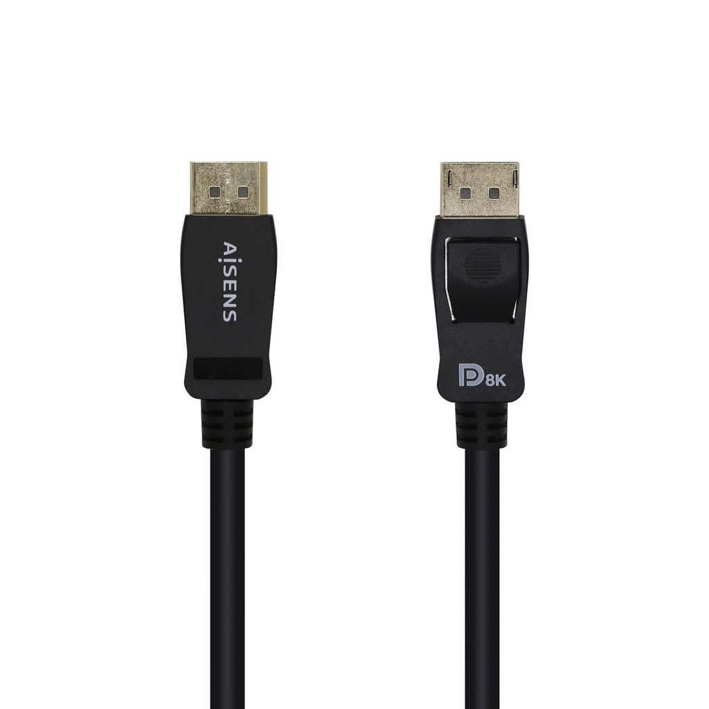 Cable Displayport Certificado V1.4 8k@60hz, DP/M-DP/M, Negro, 2.0m