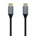 Cable Displayport V1.4 8k@60hz, DP/M-DP/M, Gris/Negro, 2.0m