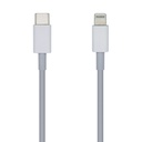 Cable USB 2.0 USB-C A Lightning PD 2A, Lightning/M-USB-C/M, Blanco, 20cm