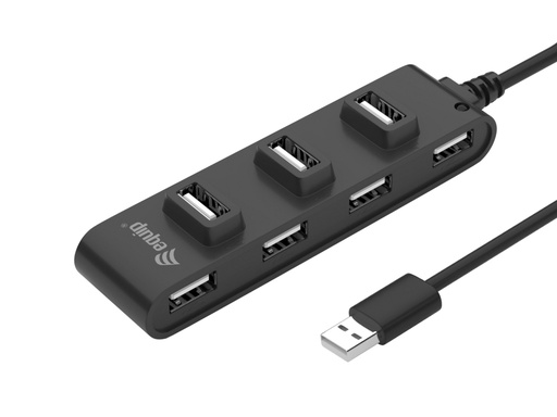 [128957] 128957 hub de interfaz USB 2.0 480 Mbit/s Negro