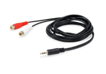147093 cable de audio 250 m 2 x RCA 3,5mm Negro