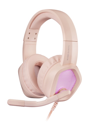 [MH320P] MH320P Rosa, Auriculares Neodimio RGB Flow, Micrófono y Caja de Control