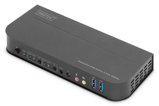 [DS-12850] Conmutador KVM, 2 puertos, 4K60Hz, 2 DP in, 1 DP/HDMI out