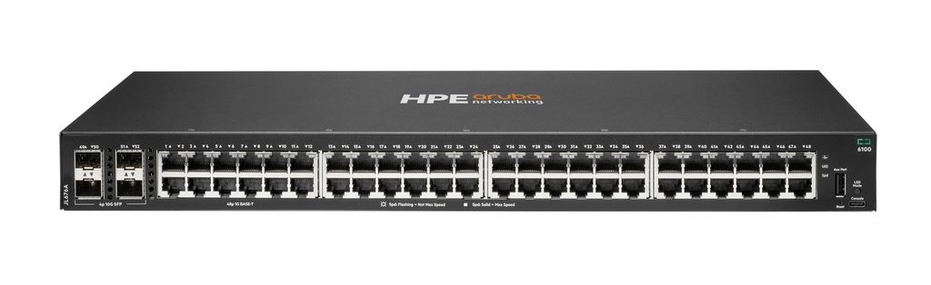 Aruba Networking CX 6100 48G 4SFP+ Switch