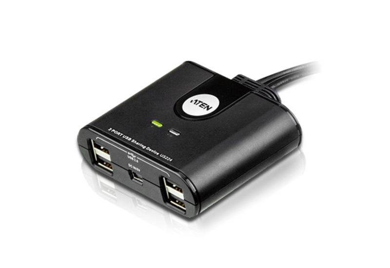 Switch de periféricos USB 2.0 de 2 x 2 puertos