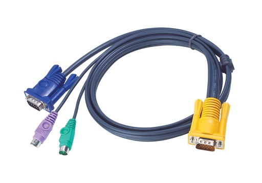 [2L-5203P] Cable KVM PS/2 con SPHD 3 en 1 de 3 m