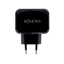 Cargador USB 17W 5V/3.4A, 2xUSB Con Control AI, Negro