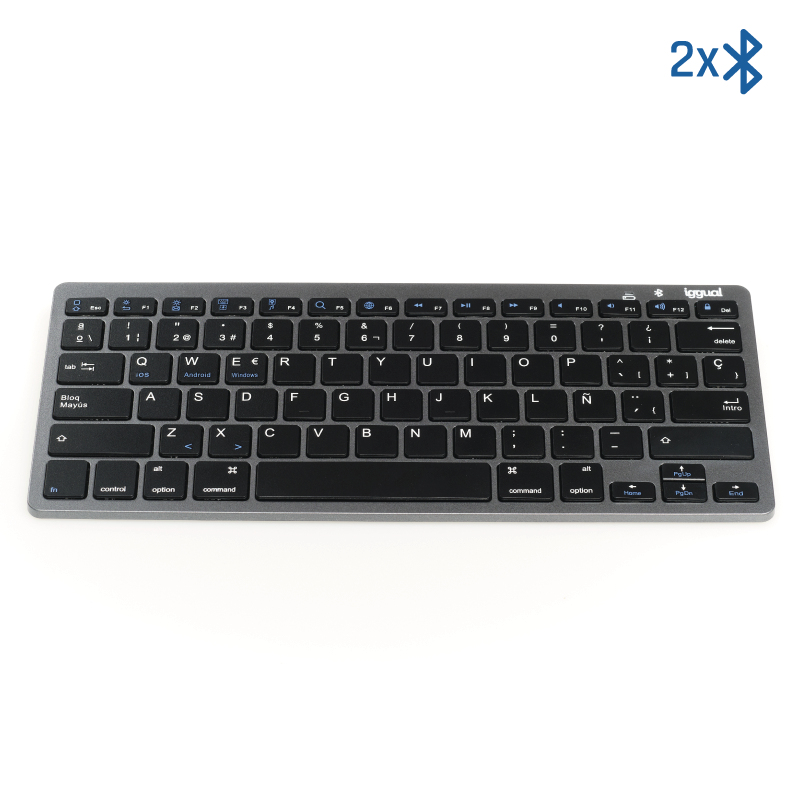 Teclado Bluetooth Slim TKL-BT negro 2 canal