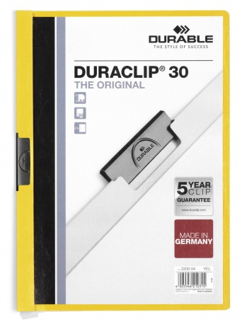 [220004] Duraclip 30 archivador PVC Transparente, Amarillo
