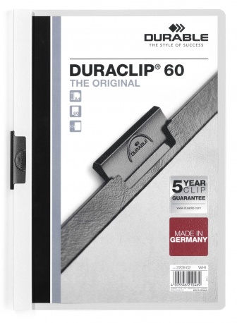 [220902] Duraclip 60 archivador PVC Transparente, Blanco