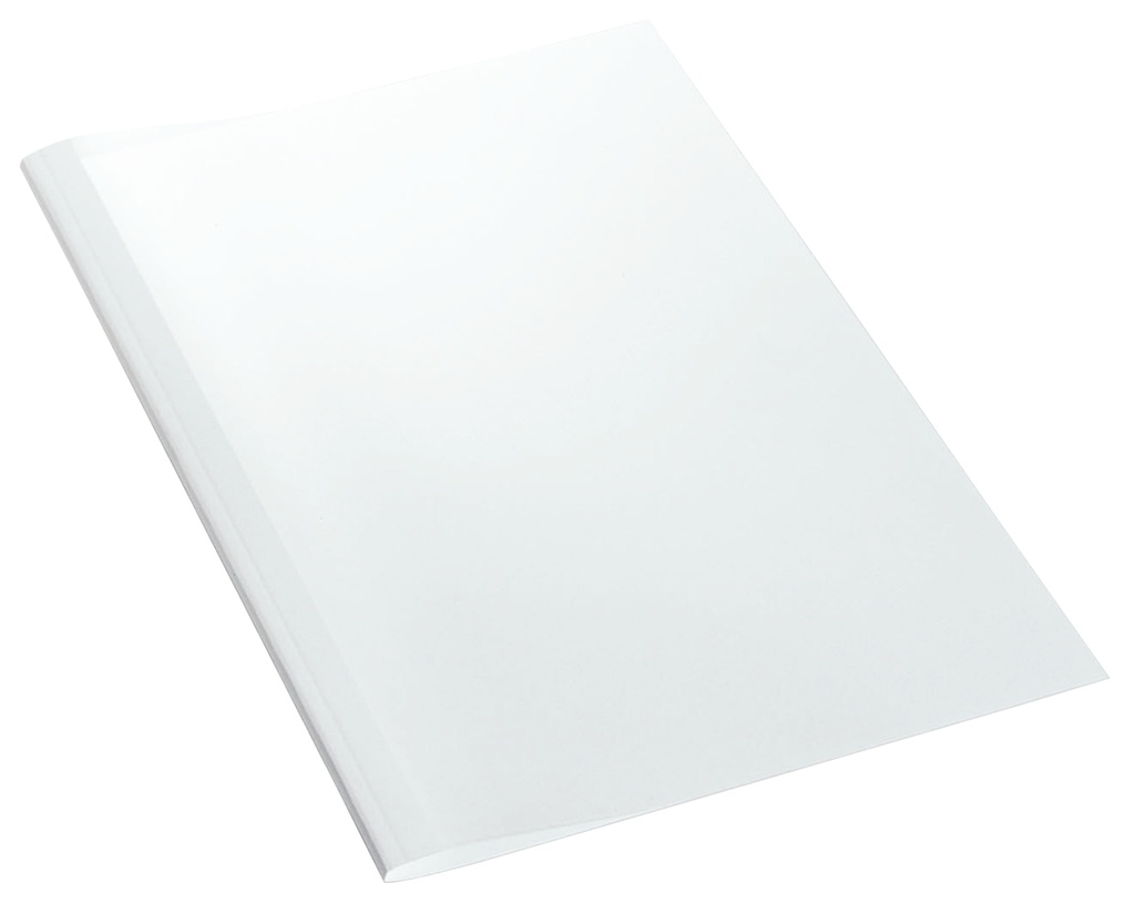177159 cubierta A4 Cartón, PVC Transparente, Blanco 100 pieza(s)