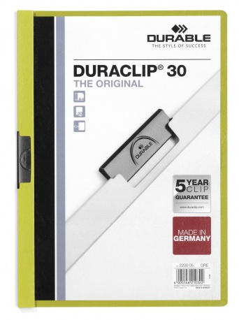 [220005] Duraclip 30 archivador PVC Verde, Transparente