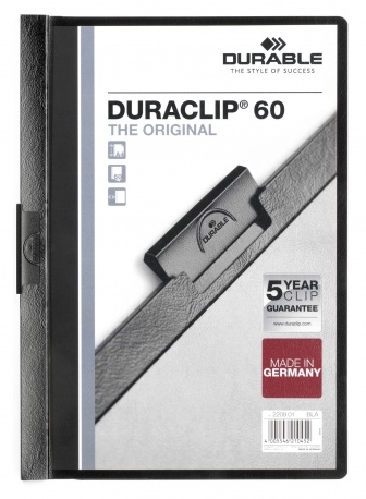 [220901] Duraclip 60 archivador PVC Negro, Transparente